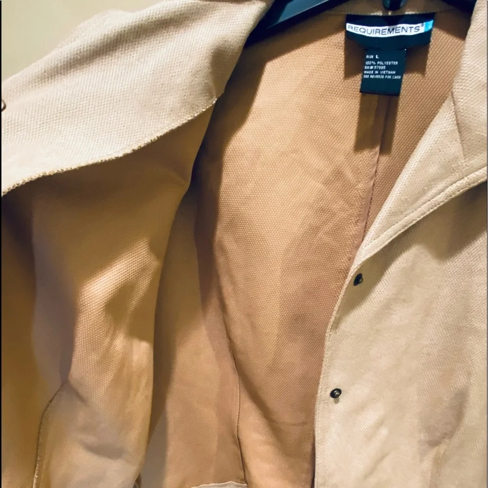 🌟HP🌟NWOT Camel Microfiber/Faux Suede Snap Close Jacket - Picture 5 of 11